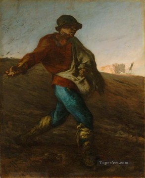  Millet Oil Painting - The Sower Barbizon naturalism realism farmers Jean Francois Millet
